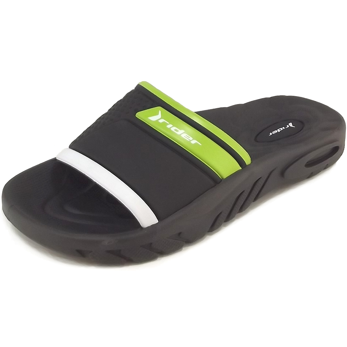 Rider - Arena Kids - Kinder Badesandale - schwarz/grün (black/green)