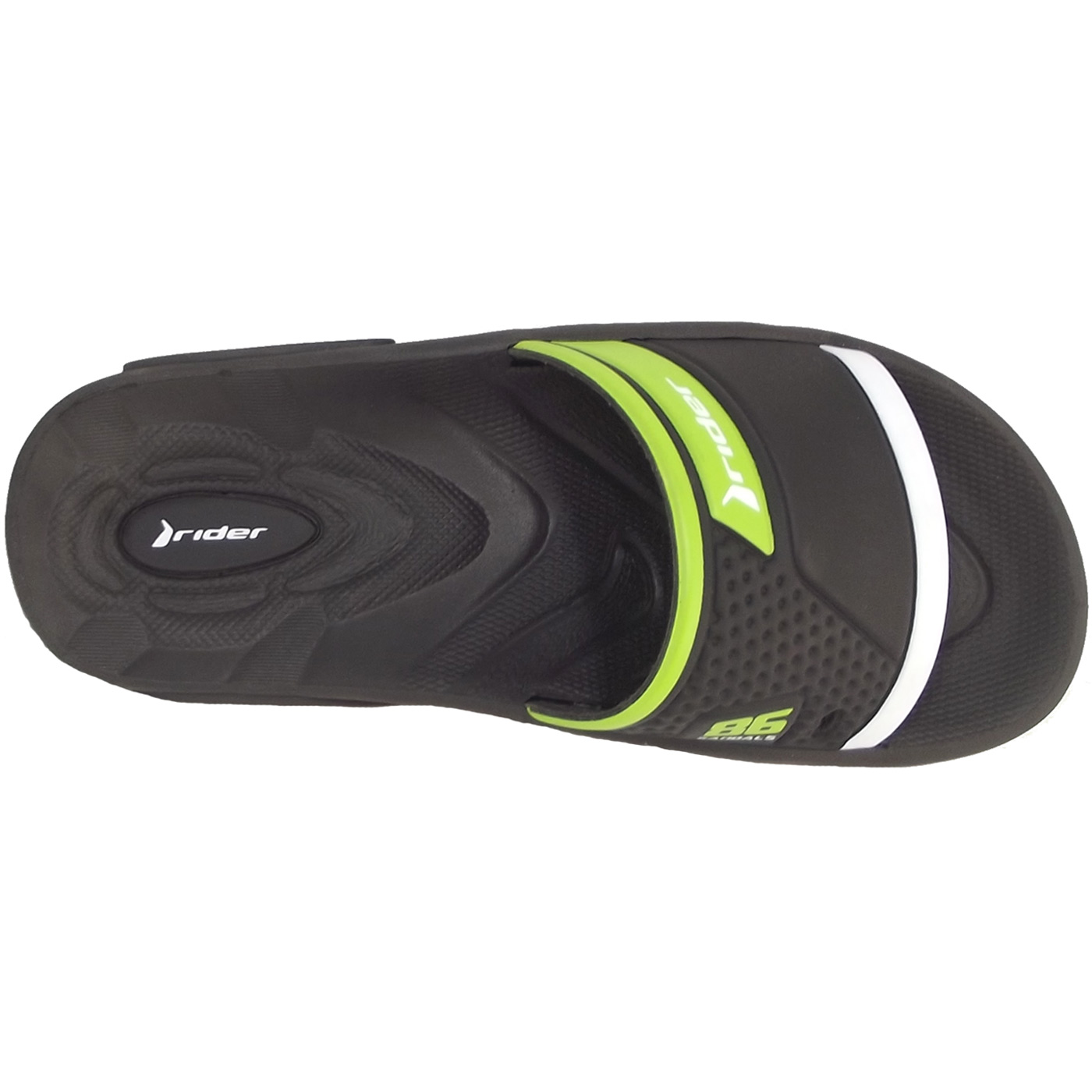 Rider - Arena Kids - Kinder Badesandale - schwarz/grün (black/green) – Bild 2