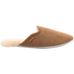 Shepherd - Cleo - Damen Lammfell-Pantoffel mit Ledersohle - Braun (Chestnut)