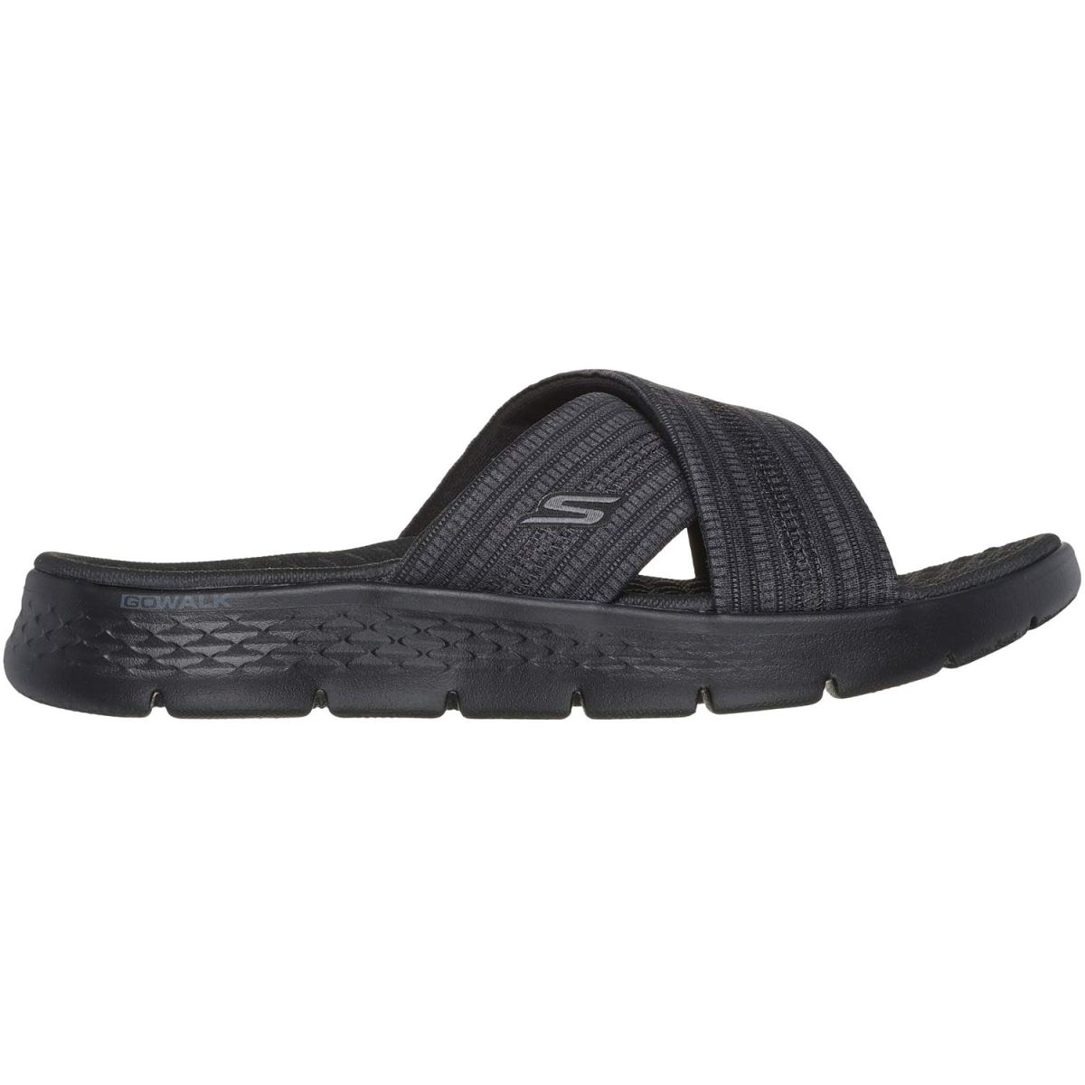 Skechers - Go Walk Flex Sandal - Impressed - Damen Cross Slide-Sandale - Schwarz (Black/Grey) – Bild 2