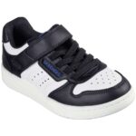 Skechers - Quick Street - Kinder Fashion-Sneaker mit Klettverschluss - Schwarz/Weiß (Black/White)