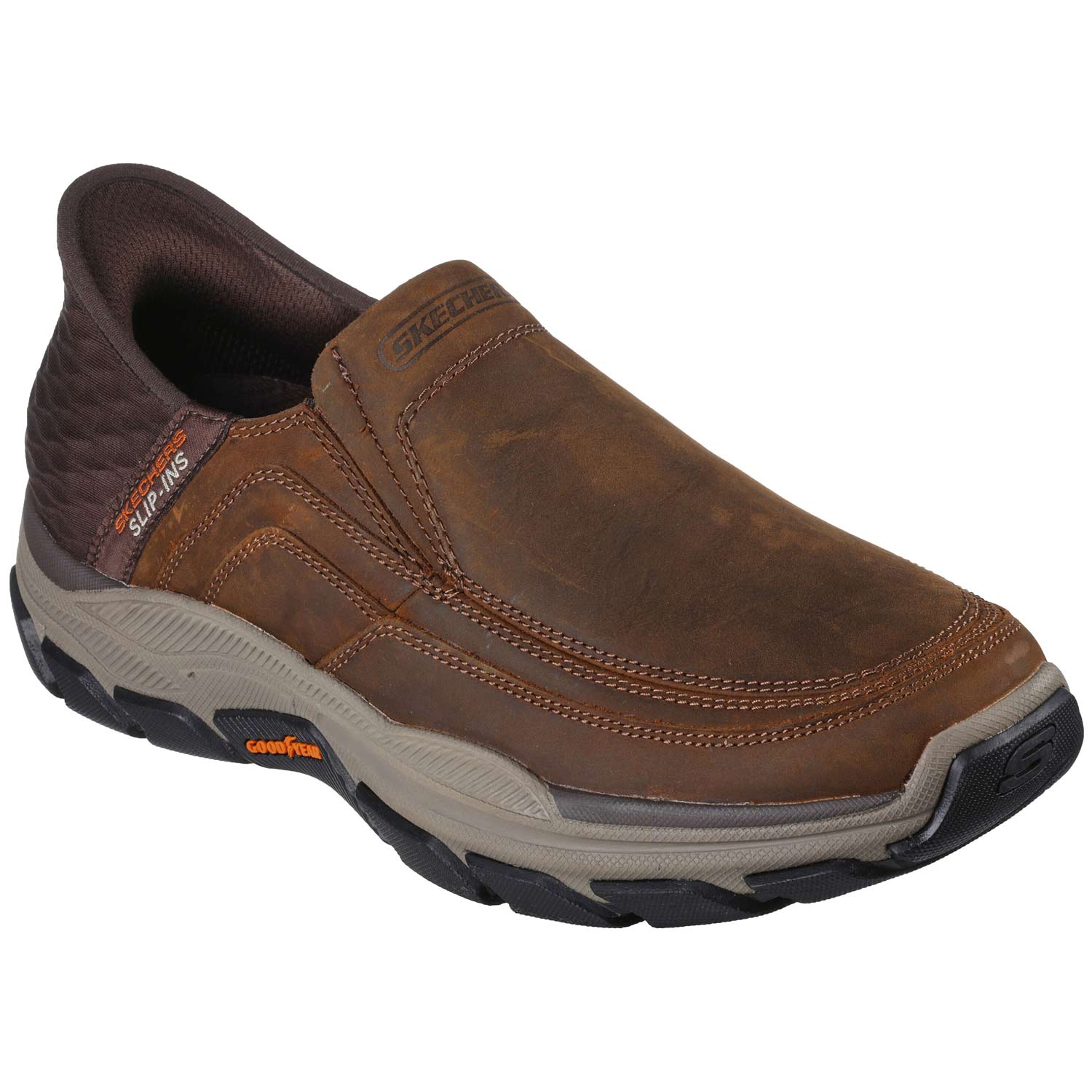 Skechers - Slip-ins Respected Elgin - Herren Komfort-Slipper - Dunkelbraun (Dark Brown)