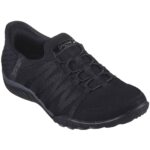 Skechers - Slips-ins Breathe-Easy - Roll-With-Me - Damen Schlupfschuhe mit bequemer Passform - Schwarz (Black)