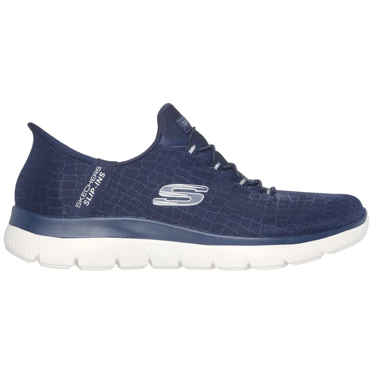 Skechers - Slip-ins Summits - Classy Night - Damen Komfort-Schlupfschuhe - Dunkelblau (Navy/Silver) – Bild 2
