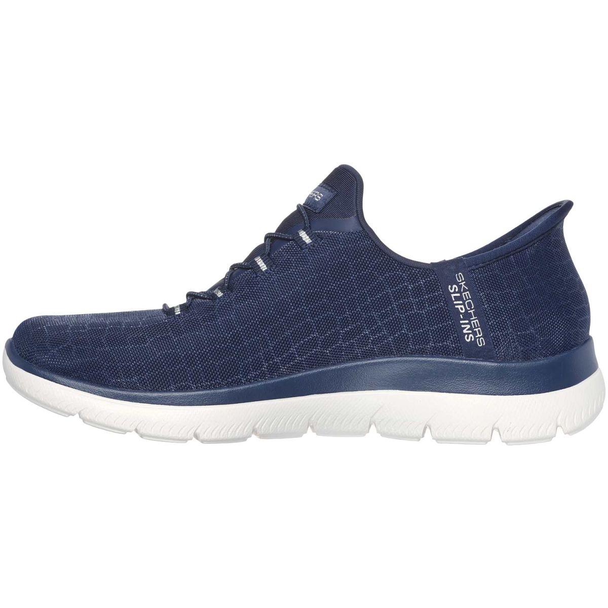 Skechers - Slip-ins Summits - Classy Night - Damen Komfort-Schlupfschuhe - Dunkelblau (Navy/Silver) – Bild 3