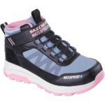 Skechers - Storm Blazer - Artic Mass - Mädchen Wasserdichte Winterstiefelette - Schwarz/Blau (Black/Light Pink)