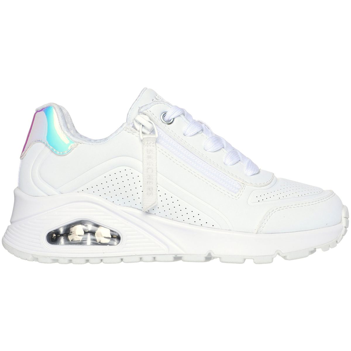 Skechers - Uno Gen1 - Mädchen Fashion-Sneaker mit Reißverschluss - Weiß (White) – Bild 2