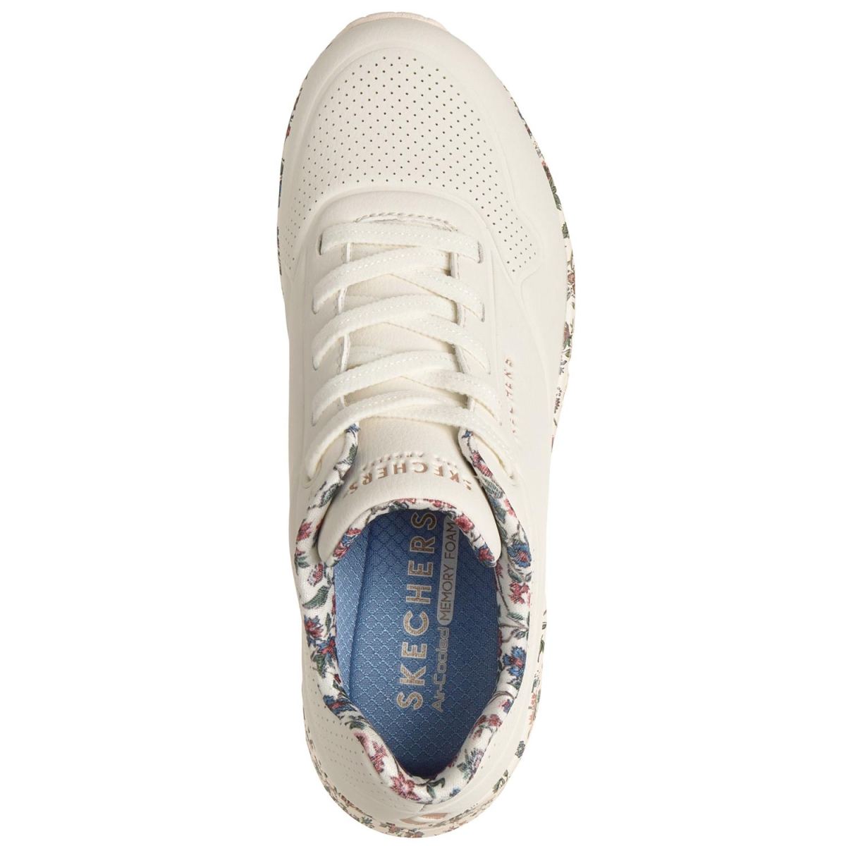 Skechers - Uno - Safari Time - Damen Fashion-Sneaker mit Blumenprint - Cremeweiß (White/Multi) – Bild 4