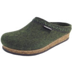 Stegmann - 108 - Unisex Wollfilz-Pantoffeln - Dunkelgrün (Green)