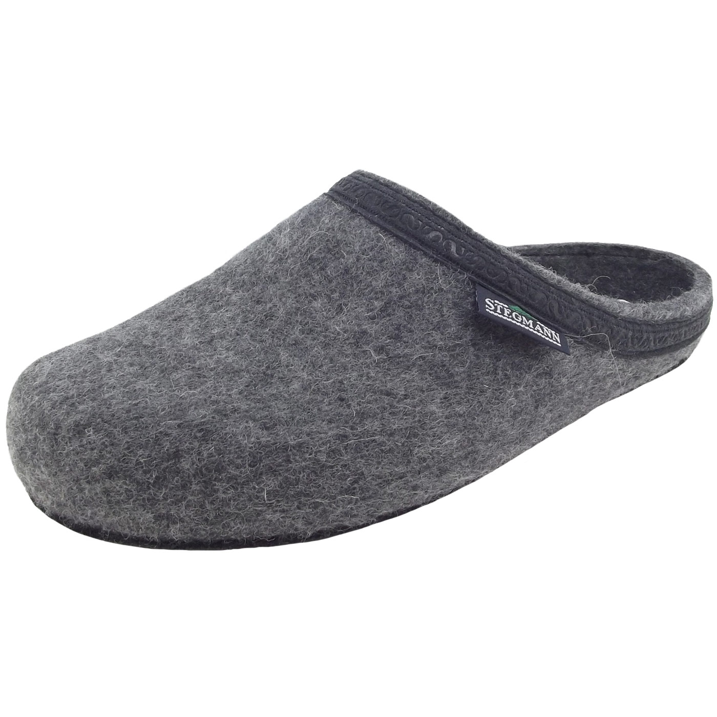 Stegmann - 127 - Unisex Wollfilz-Pantoffeln - Grau (Grey)