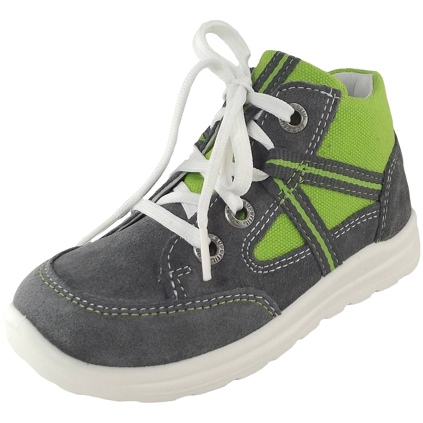 Superfit - Mel - Kinder Schnürschuhe - grau/grün (smoke kombi)