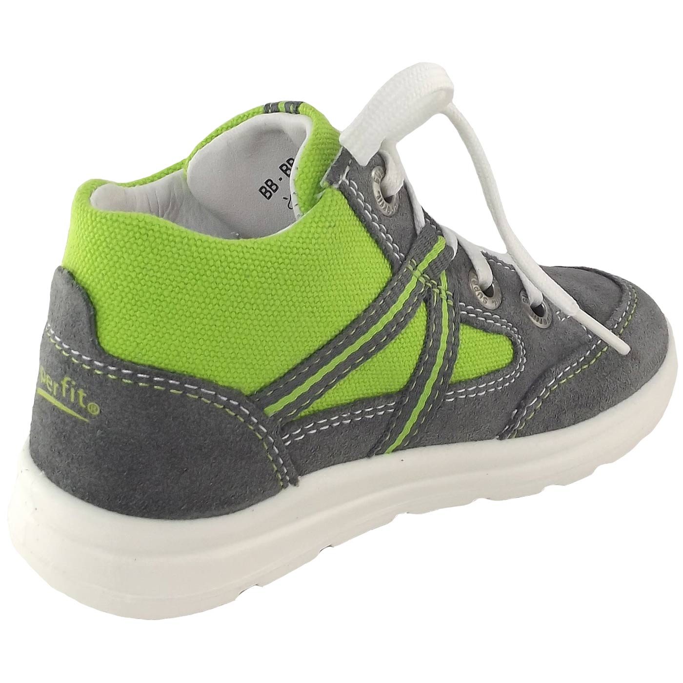 Superfit - Mel - Kinder Schnürschuhe - grau/grün (smoke kombi) – Bild 2