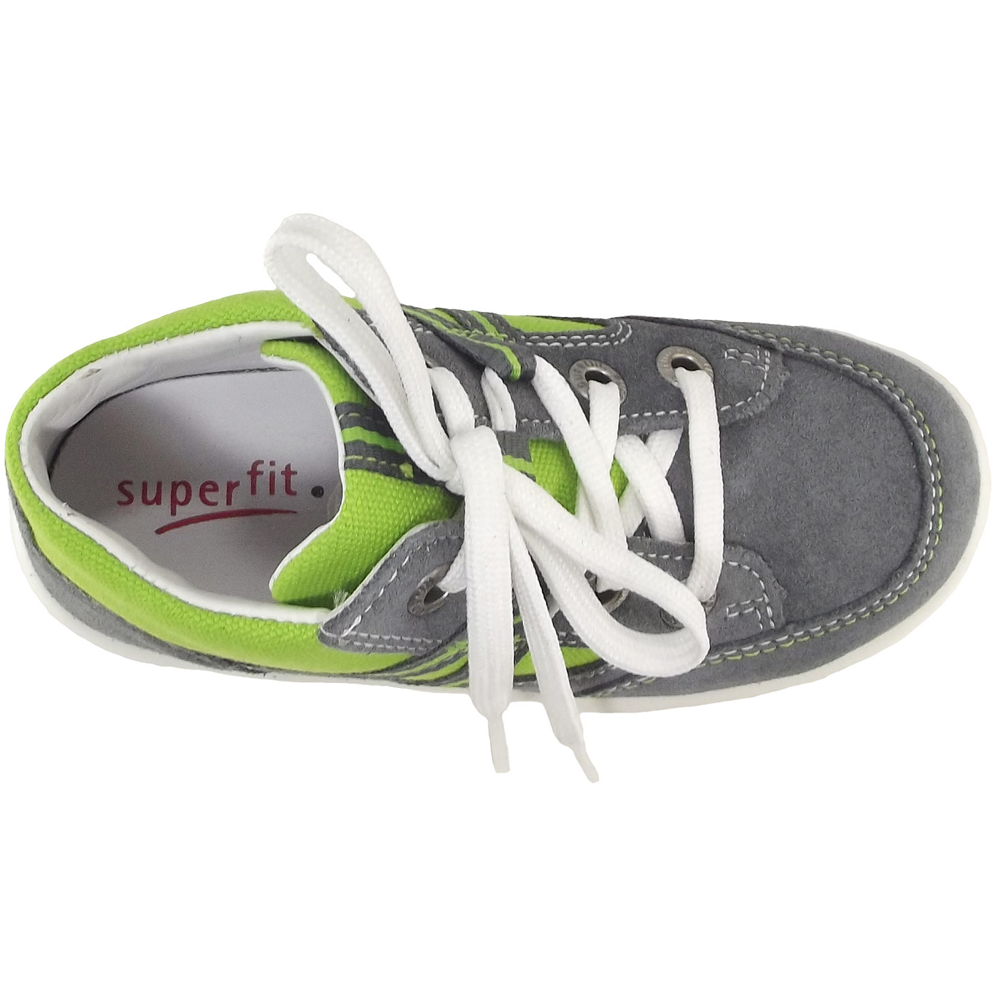 Superfit - Mel - Kinder Schnürschuhe - grau/grün (smoke kombi) – Bild 3