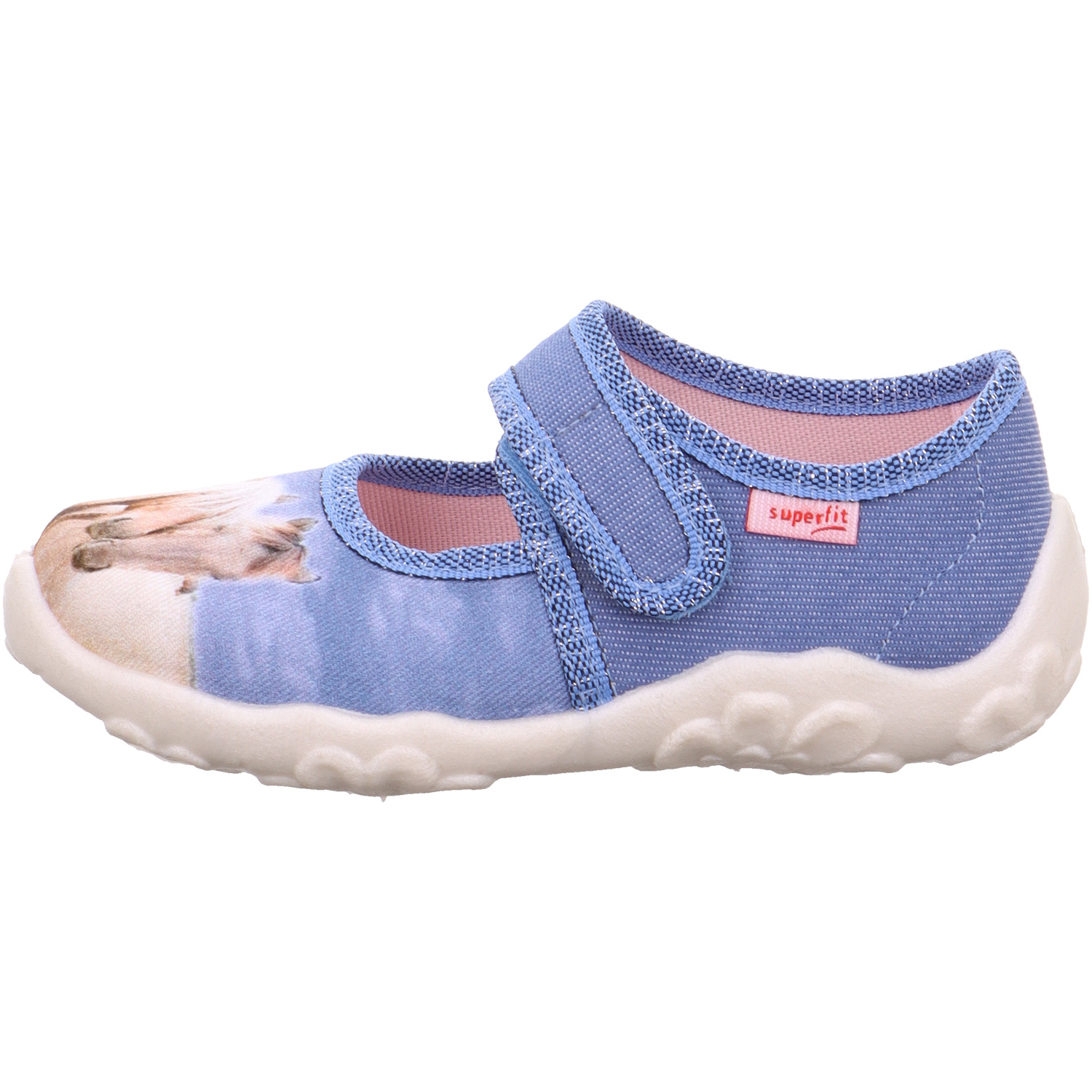 Superfit - Bonny - Mädchen Hausschuhe - Pferde (Blau/Mehrfarbig) – Bild 3
