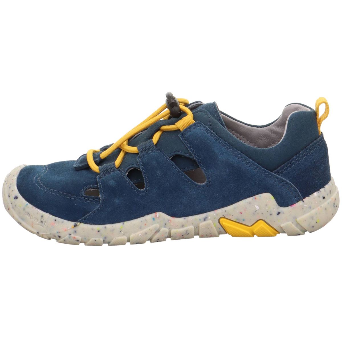 Superfit - Barefit Trace - Jungen Barfuß-Sandale aus Leder - Blau/Gelb – Bild 2