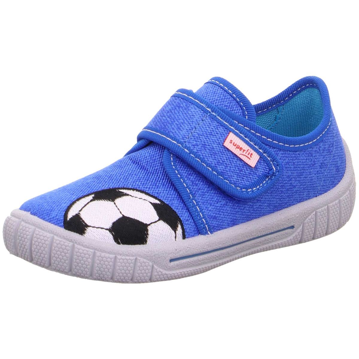 Superfit - Bill - Jungen Kigaschuhe mit Fussballmotiv - Blau/Weiss (8500)
