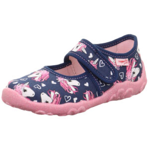 Superfit - Bonny - Mädchen Vegane Hausschuhe - Einhorn (Blau/Rosa)
