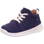 Superfit - Breeze Low Laces - Kleinkinder Lauflernschuhe aus Leder - Blau/Hellblau
