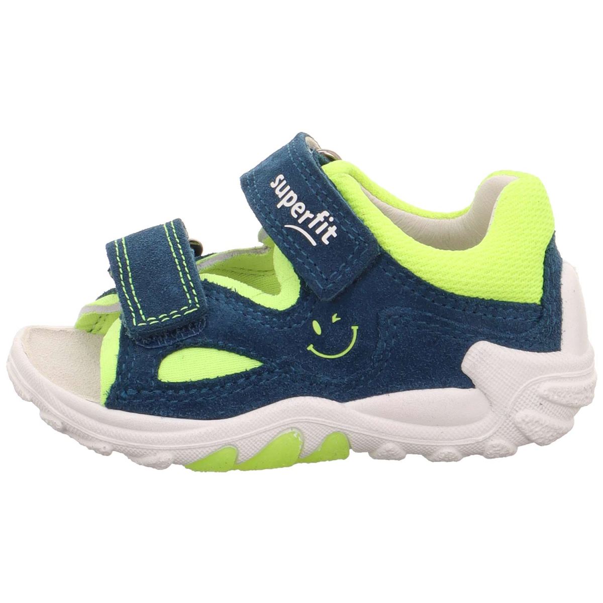 Superfit - Flow - Kleinkinder Klett-Sandale mit Lederfutter - Blau/Gelb – Bild 2