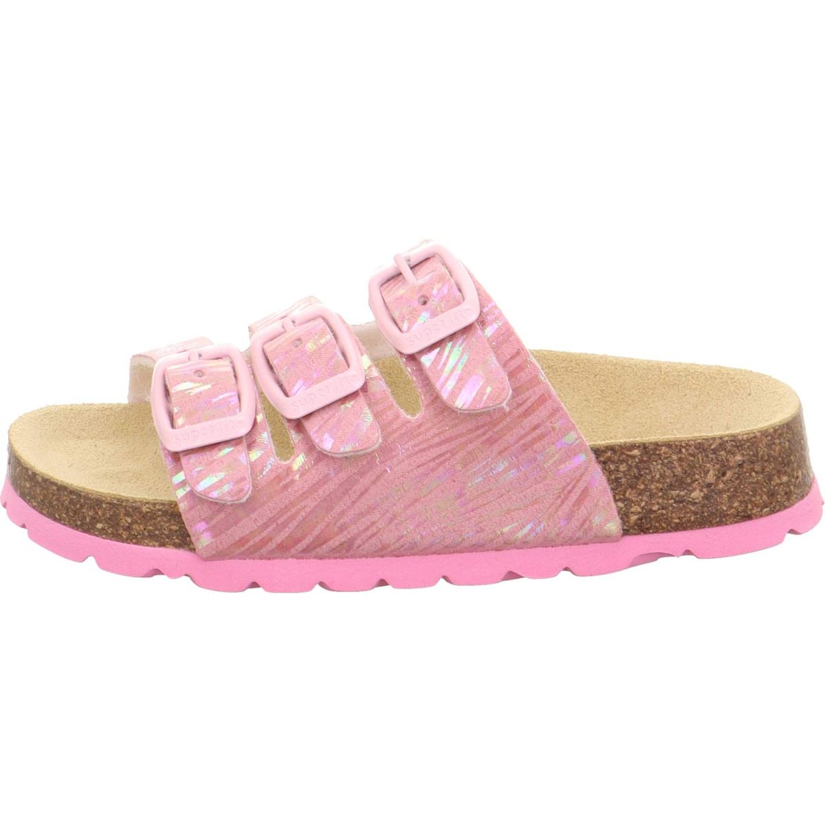 Superfit - Fussbettpantoffel - Mädchen Pantolette mit Glanz - Rosa – Bild 2