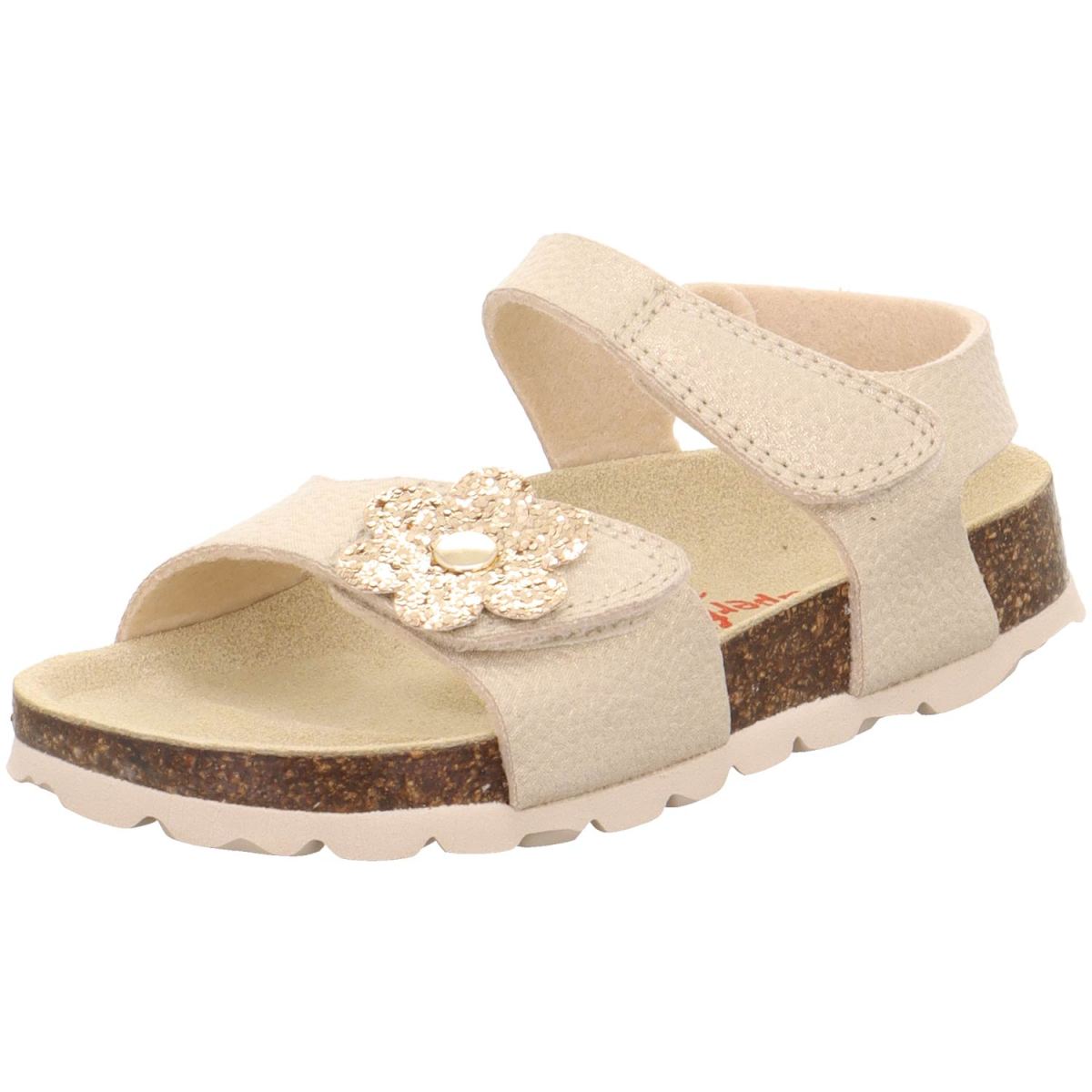 Superfit - Fussbettpantoffel - Mädchen Fashion-Sandale mit Glanzeffekt - Gold