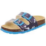 Superfit - Fussbettpantoffel - Jungen Pantolette mit Hai-Motiv - Blau/Mehrfarbig