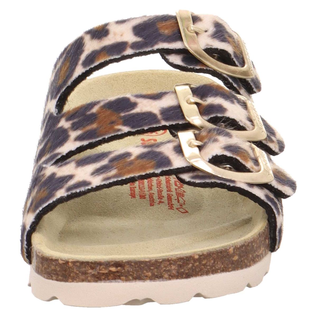 Superfit - Fussbettpantoffel - Mädchen Leoparden-Muster Pantolette - Beige/Mehrfarbig – Bild 4