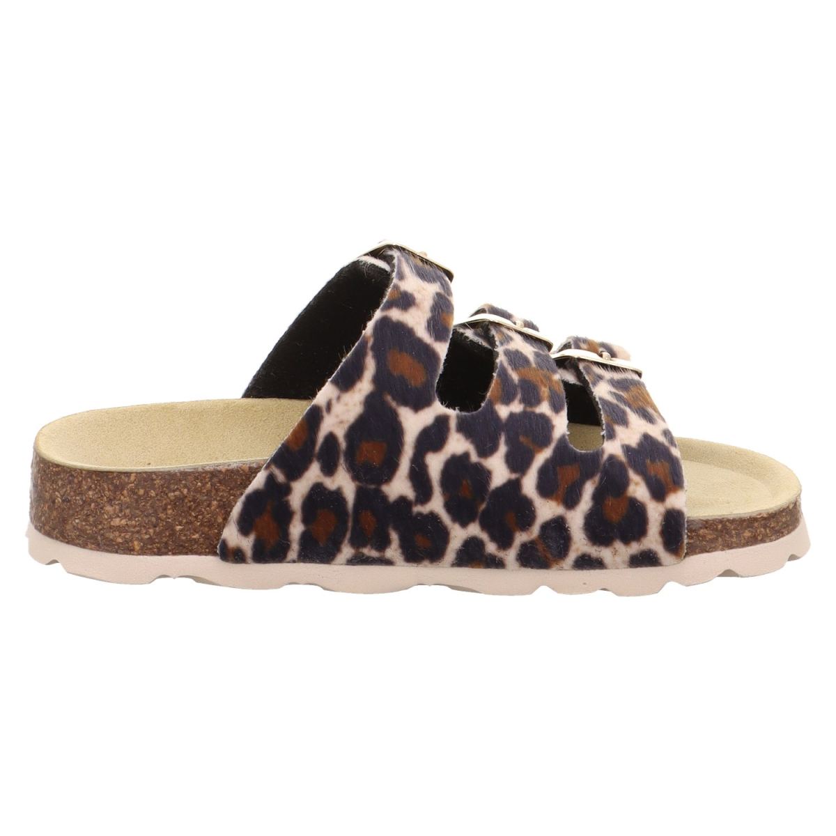 Superfit - Fussbettpantoffel - Mädchen Leoparden-Muster Pantolette - Beige/Mehrfarbig – Bild 3