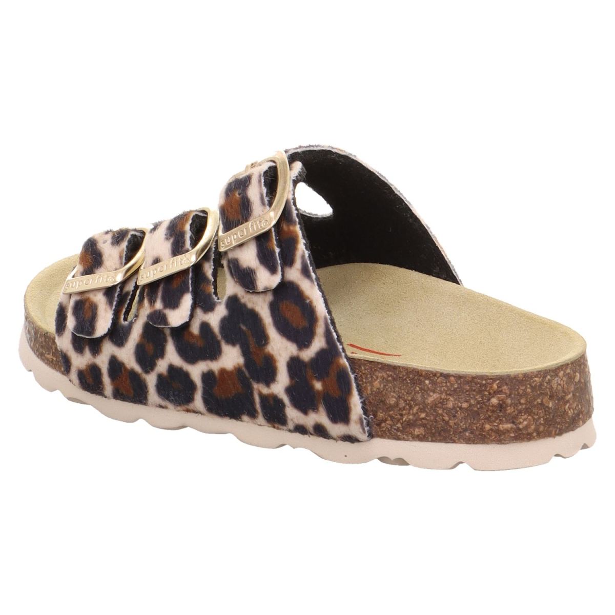 Superfit - Fussbettpantoffel - Mädchen Leoparden-Muster Pantolette - Beige/Mehrfarbig – Bild 7