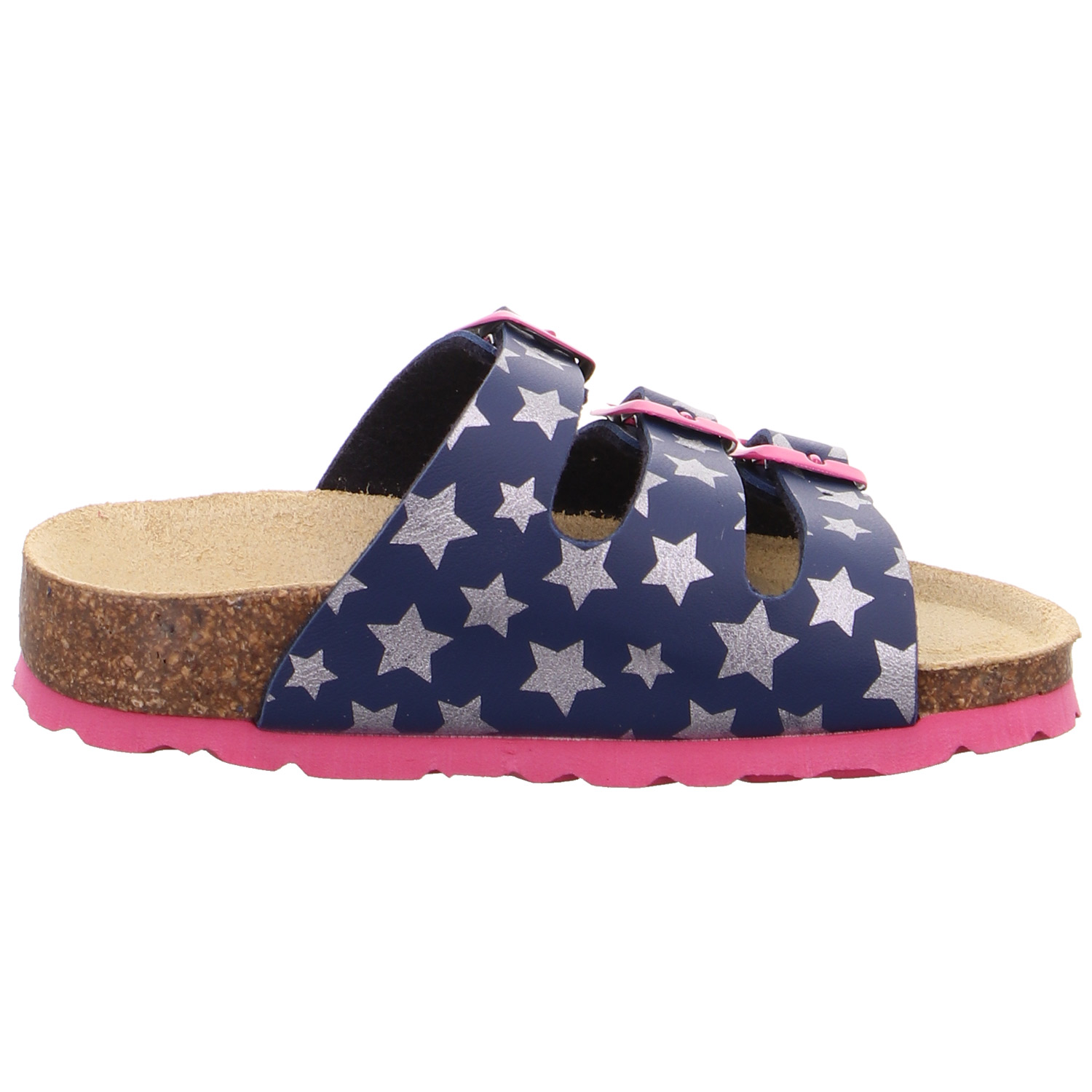 Superfit - Fussbettpantoffel - Mädchen Pantolette - Dunkelblau/Sterne (Blau/Hellblau) – Bild 3