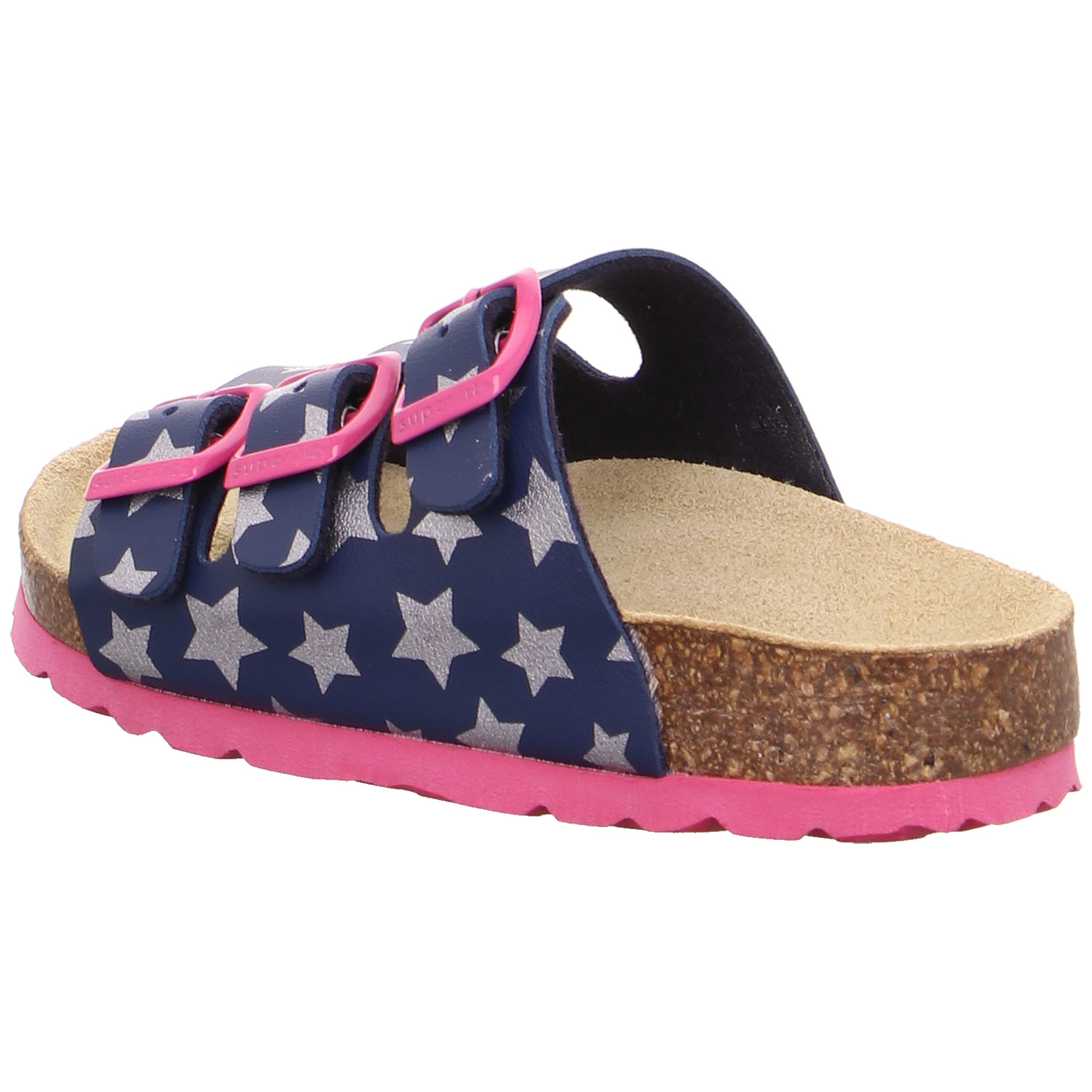 Superfit - Fussbettpantoffel - Mädchen Pantolette - Dunkelblau/Sterne (Blau/Hellblau) – Bild 4
