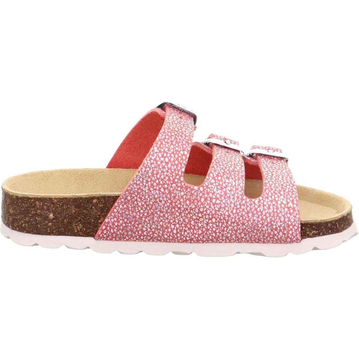 Superfit - Fussbettpantoffel - Mädchen Pantolette mit Glanzmotiv - Pink/Weiß – Bild 2