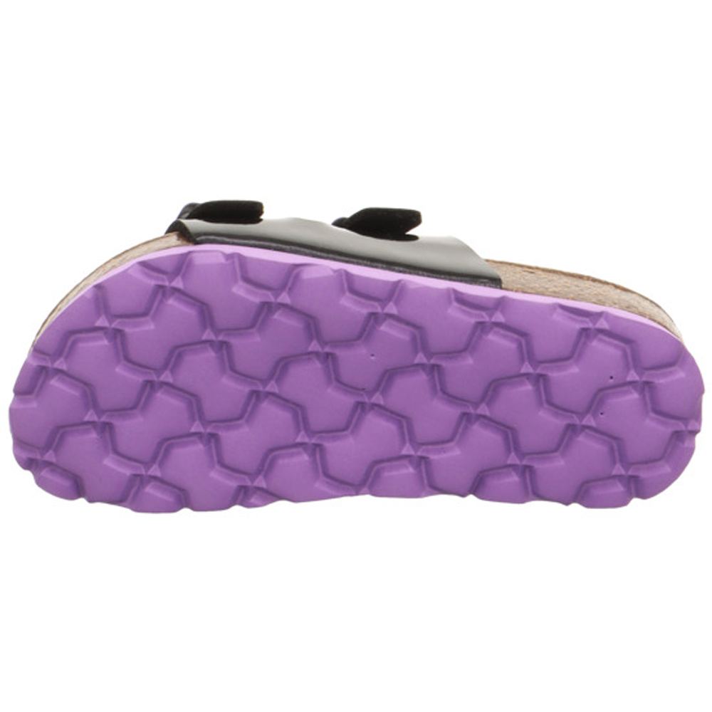 Superfit - Fussbettpantoffel - Mädchen Pantolette in Lack-Optik - Schwarz/Lila – Bild 2