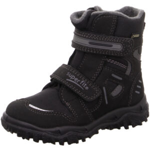 Superfit - Gore-Tex Husky2 Klett - Kinder Wasserdichter Winterstiefel mit Warmfutter - Schwarz/Grau