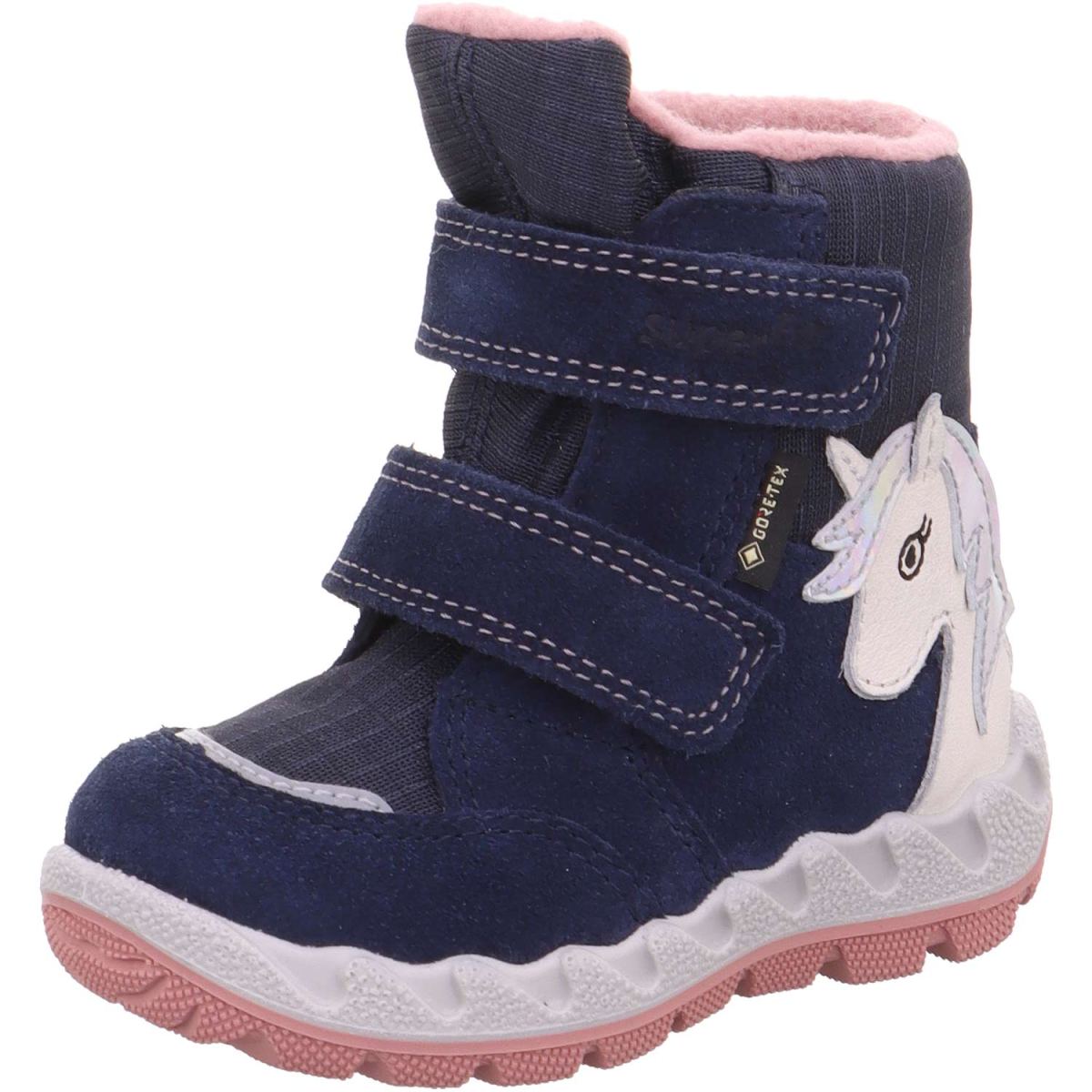 Superfit - Gore-Tex Icebird - Mädchen Winterstiefelette mit Warmfutter - Blau/Rosa