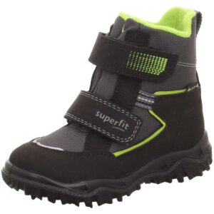 Superfit - Gore-Tex Husky2 Klett - Kinder Wasserdichter Winterstiefel - Schwarz/Hellgrün