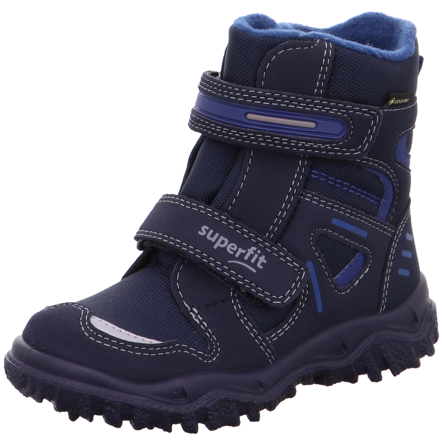 Superfit - Gore-Tex Husky2 Klett - Kinder Wasserdichter Winterstiefel - Dunkelblau/Blau