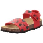Superfit - Fussbettpantoffel - Mädchen Fashion-Sandale mit Marienkäfer - Rot/Schwarz