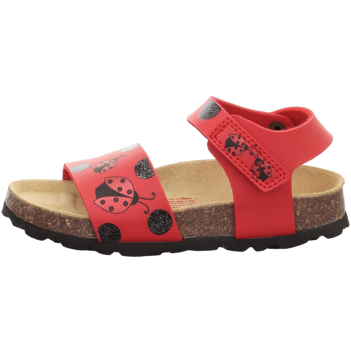 Superfit - Fussbettpantoffel - Mädchen Fashion-Sandale mit Marienkäfer - Rot/Schwarz – Bild 2