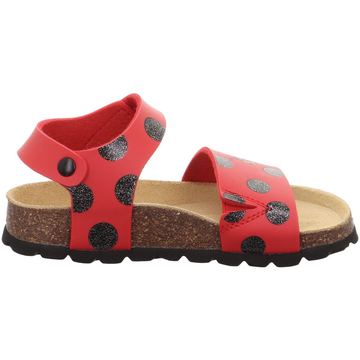 Superfit - Fussbettpantoffel - Mädchen Fashion-Sandale mit Marienkäfer - Rot/Schwarz – Bild 3