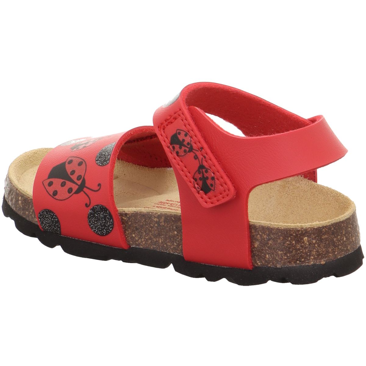 Superfit - Fussbettpantoffel - Mädchen Fashion-Sandale mit Marienkäfer - Rot/Schwarz – Bild 4