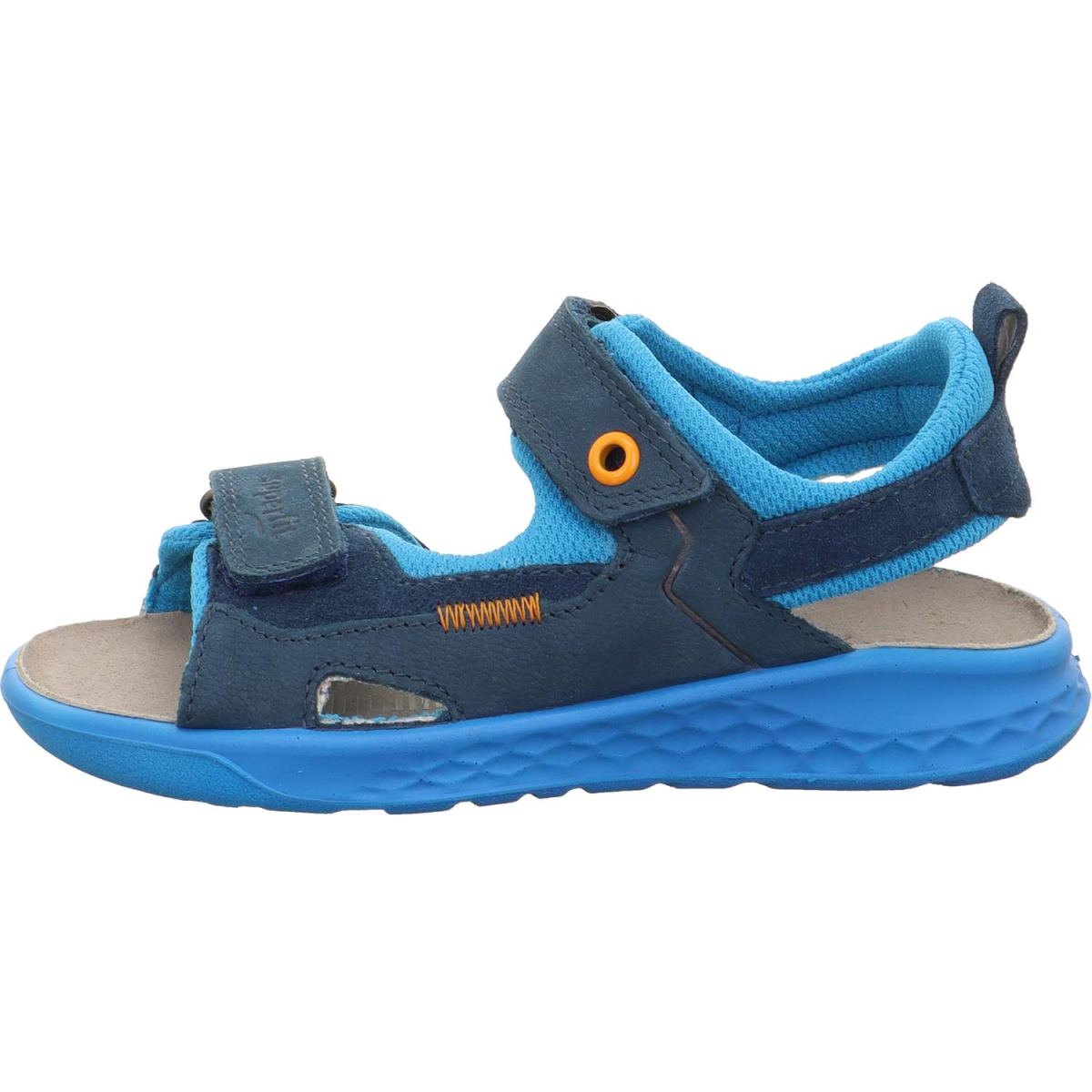 Superfit - Lagoon Midi - Kinder Klett-Sandale mit Ledersohle - Blau/Orange – Bild 2