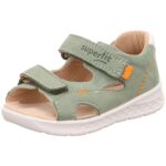 Superfit - Lagoon - Kleinkinder Klett-Sandale aus Leder - Hellgrün/Orange