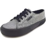 Superga - 2750 Plisselamew - Damen Sneaker - silber/schwarz (grey silver)