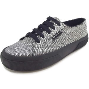 Superga - 2750 Plisselamew - Damen Sneaker - silber/schwarz (grey silver)