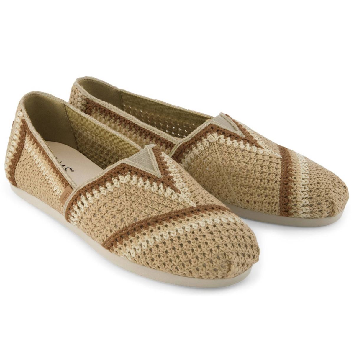 Toms - Alpargata Classic - Damen Häkel-Espadrilles - Beige/Braun (Almond Multi) – Bild 2