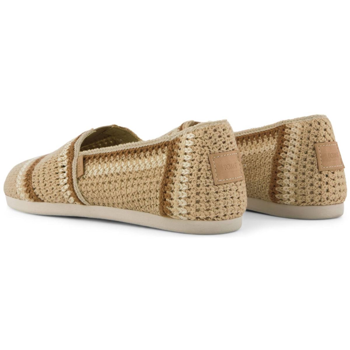 Toms - Alpargata Classic - Damen Häkel-Espadrilles - Beige/Braun (Almond Multi) – Bild 3