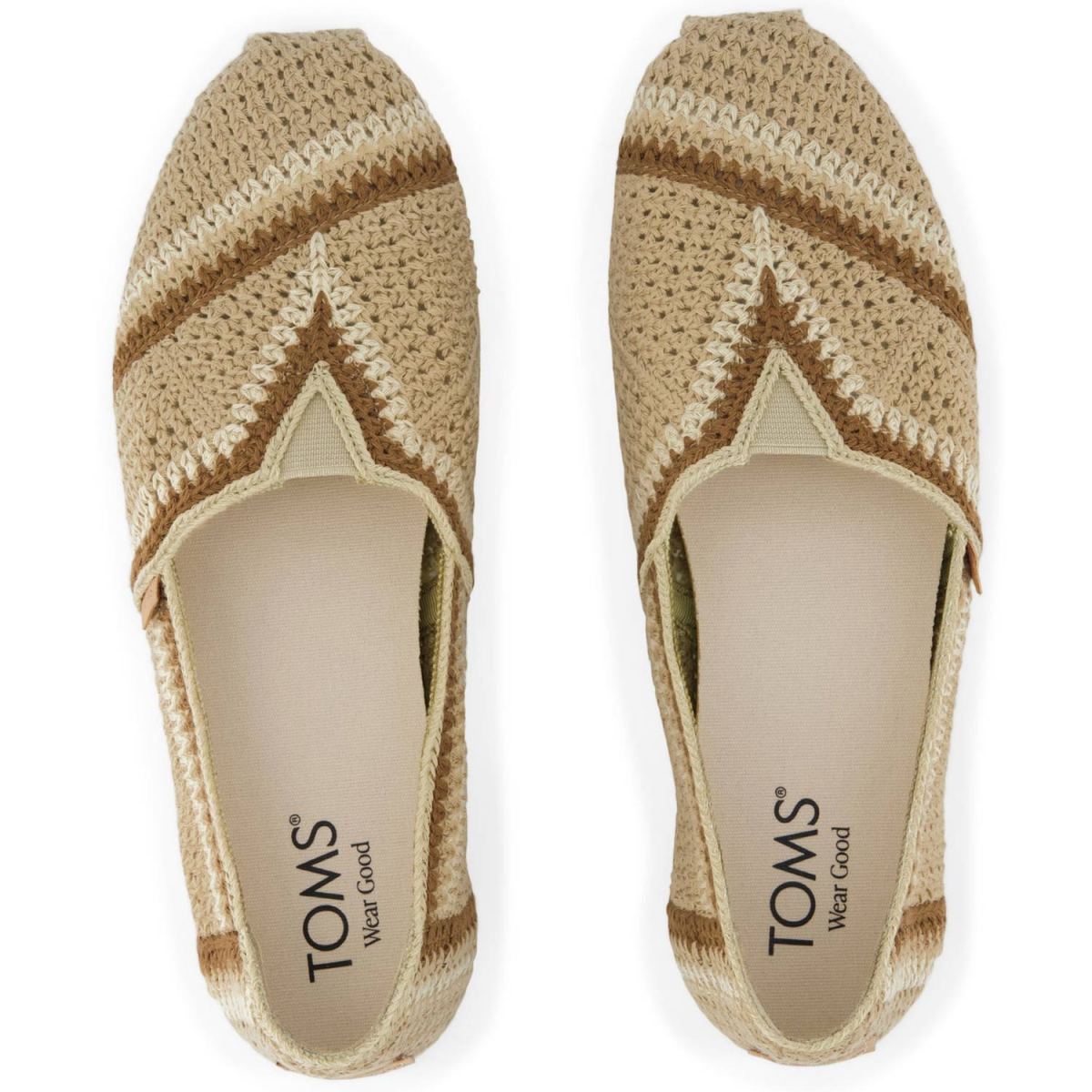 Toms - Alpargata Classic - Damen Häkel-Espadrilles - Beige/Braun (Almond Multi) – Bild 4
