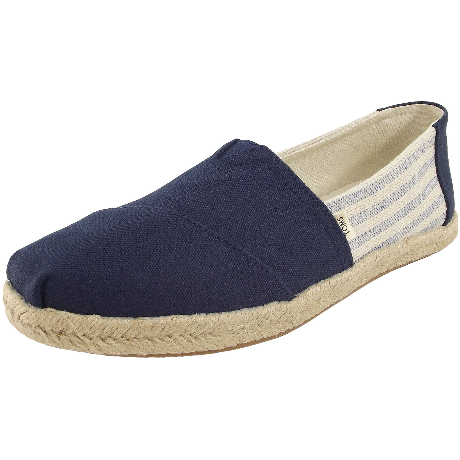 Toms - Alpargata Rope Stripes Wm - Damen Espadrilles mit Bast - Dunkelblau/Cremeweiß (Navy University))