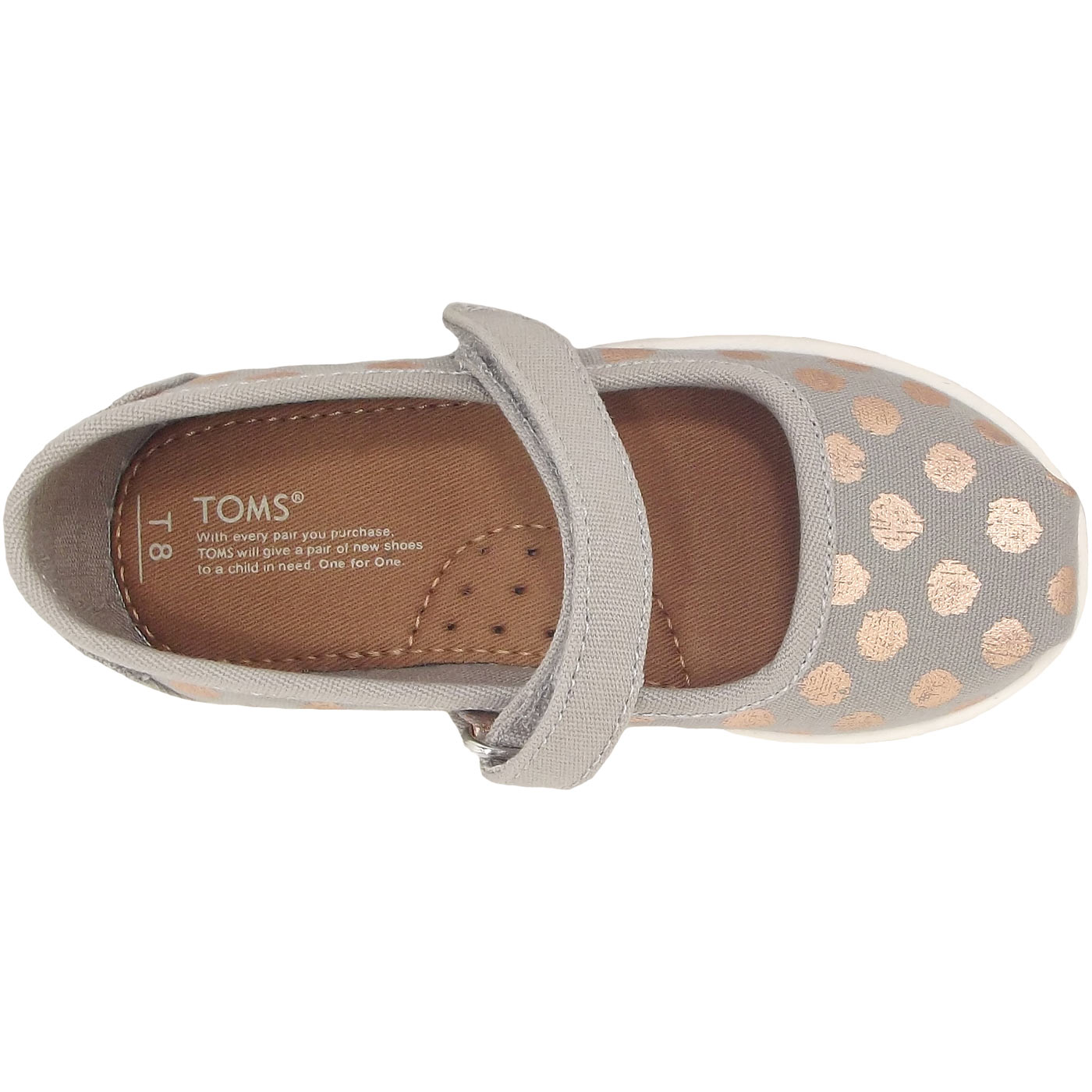 Toms - Mary Jane Foil Polka Dot - Mädchen Spangenschuhe - grau (drizzle grey/rose gold) – Bild 3